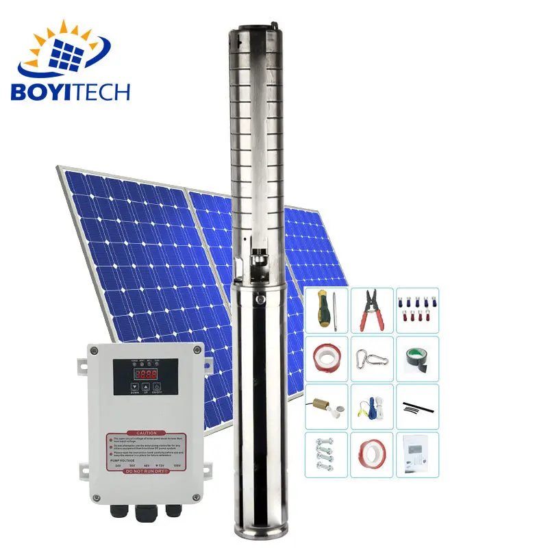 

4Bysc15/70-D72/1300 Free Shipping Water Pump High Pressure Dc Low Voltage Submersible Solar Powered Water Pump System
