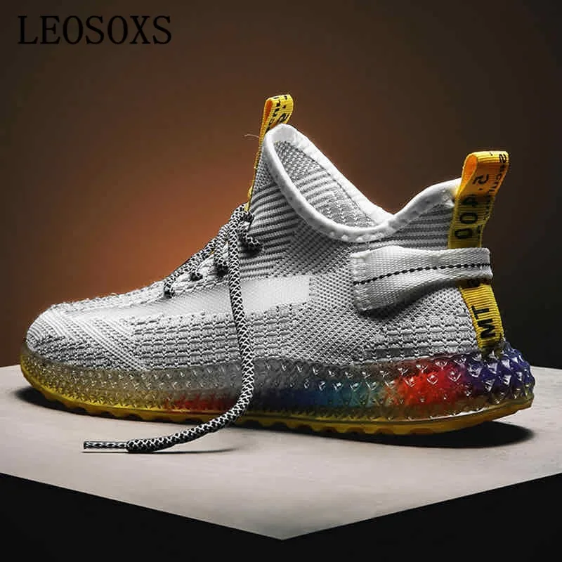 

Summer New men's shoes Breathable flying weave Runing shoes Training Damping Non-slip Men's shoes Woven Casual Men's shoes