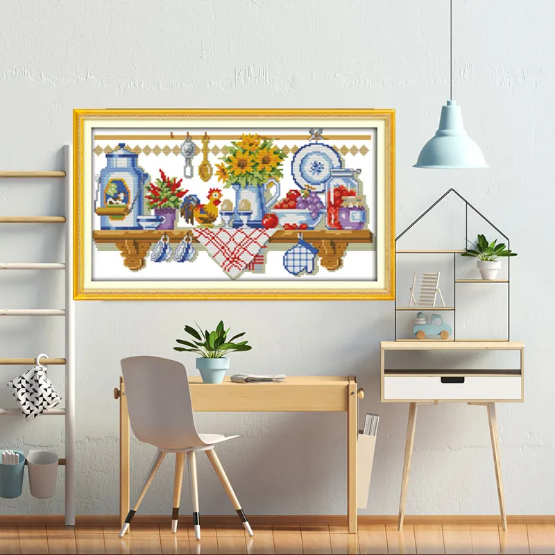 Картина с изображением кухонных углов Joy Sunday рассчитана на холст китайские