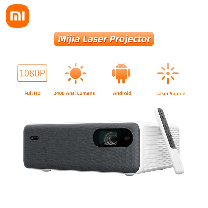 Xiaomi Mijia Лазерный проектор 1920*1080P Full HD Домашний кинотеатр Beamer 2400 ANSI люмен Android Wifi MIUI Mi TV on.