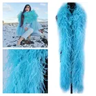 Пушистое 6-слойное белое страусиное перо, украшение боа вечерние ринки, свадьбы, одежды, швейное платье, шаль, поделки, шлейф, ювелирные аксессуары