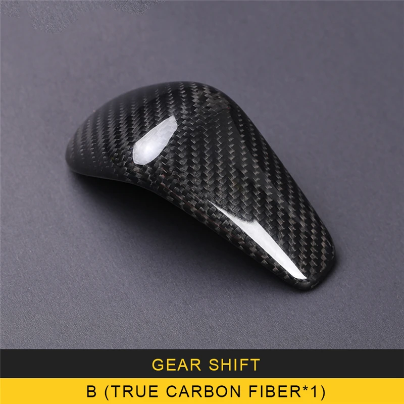

CARMANGO for Audi A6 C7 2011-2019 Car Styling Real Carbon Fiber Gear Shift Head Top Cover Frame Trim Sticker Interior Accessory