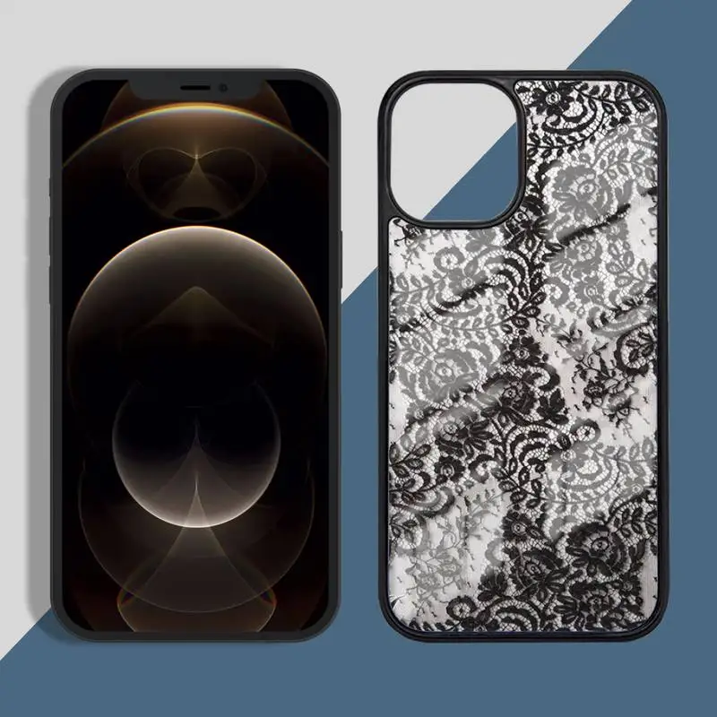 

Lace Flower sexy pattern Phone Case for iPhone 11 12 pro XS MAX 8 7 6 6S Plus X 5S SE 2020 XR Hard PC