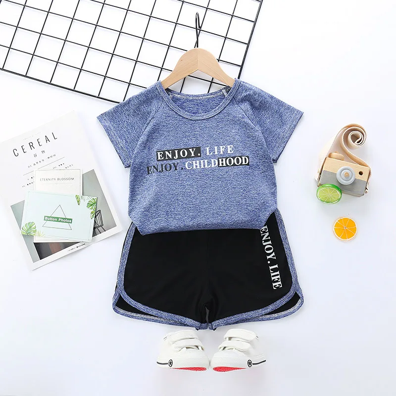 Kids Sports Running Set Children Sport Suit Jogging Shirt Shorts Underwear Sportswear Gym Tracksuit Summer Baby Girl Boy Clothes | Детская