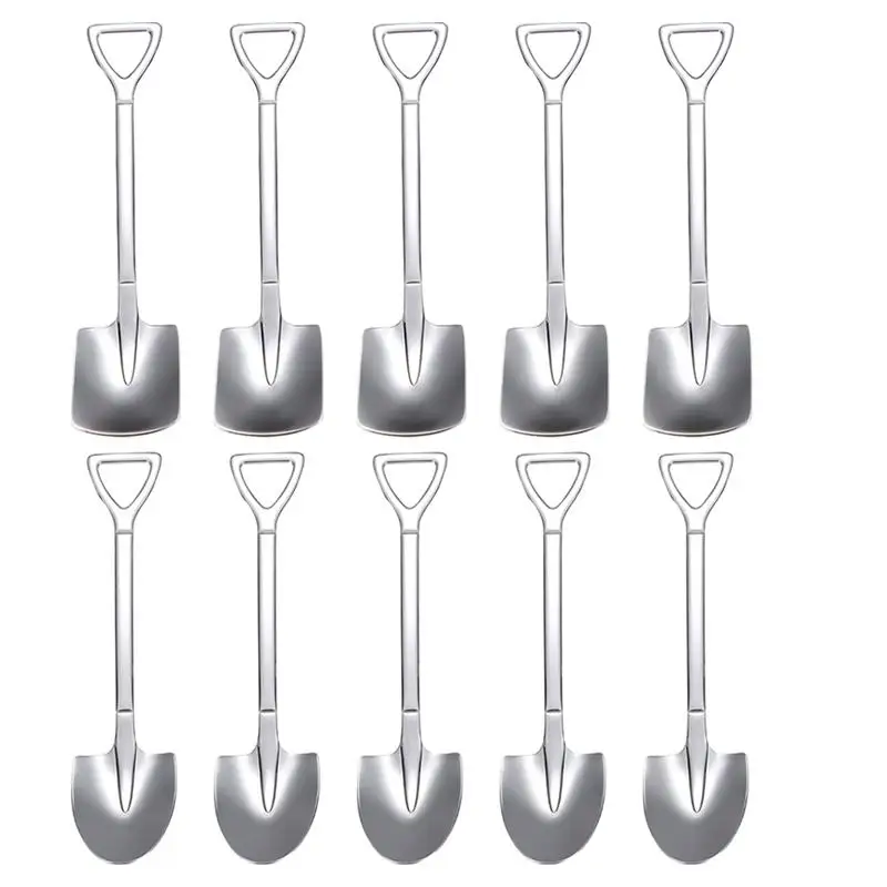 

20Pcs Convenient Durable Delicate Shovel Shape Spoons Ice Cream Spoons Coffee Mixing Spoons for Home