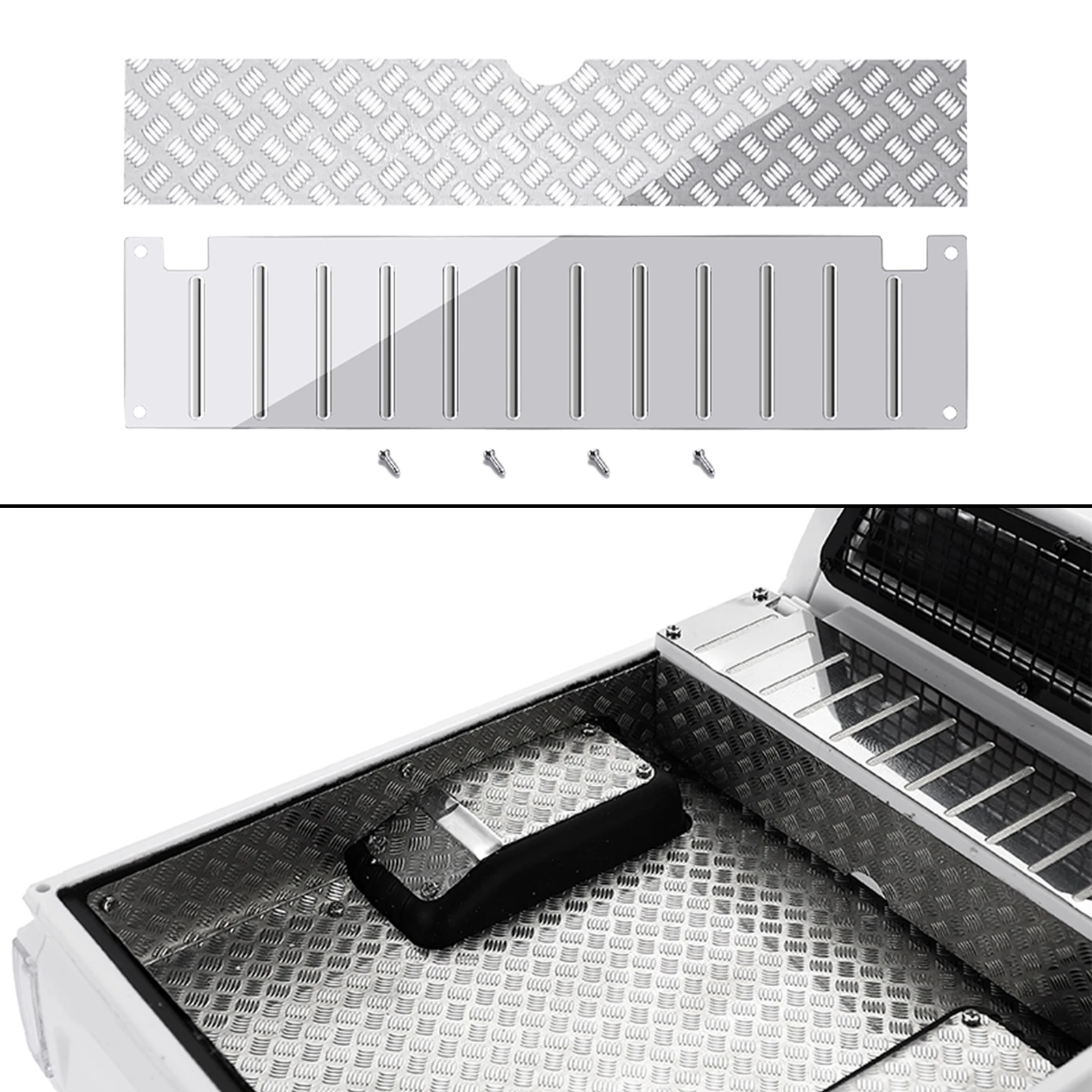 

Metal Toolbox Decoration Plate for WPL C14/C24 Simulation Off-road Remote Control Car Decoration Accessories