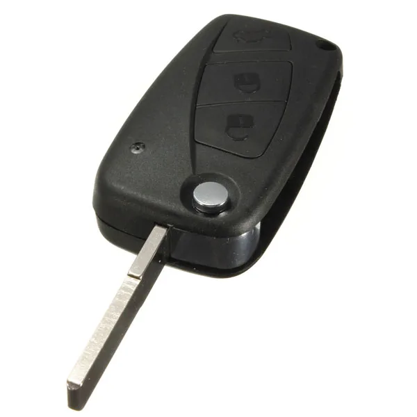 Чехол для ключей с 3 кнопками черный чехол Fiat Panda Grande|Футляр автомобильного ключа|