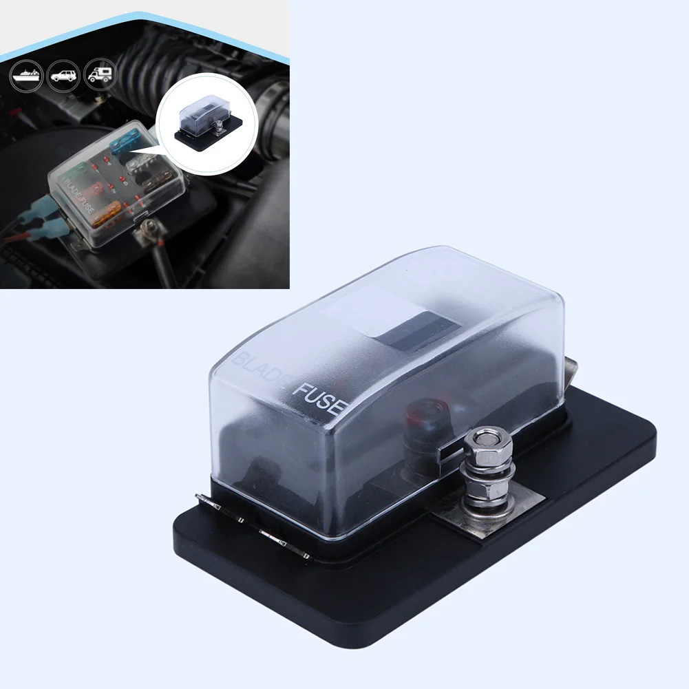 

LED Indicator Protection Cover Circuit Car Boat Blade Fuse Block Holder Car Vehicle Circuit Automotive Fuse Accessory