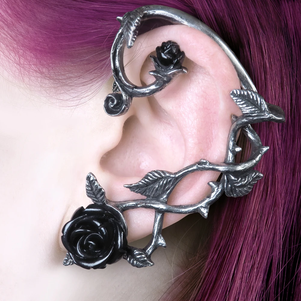 

Gothic Punk Style Rose Flower Earrings Vintage Silver Color Rose Earrings Charm Earrings Cocktail Party Jewelry Birthday Gifts