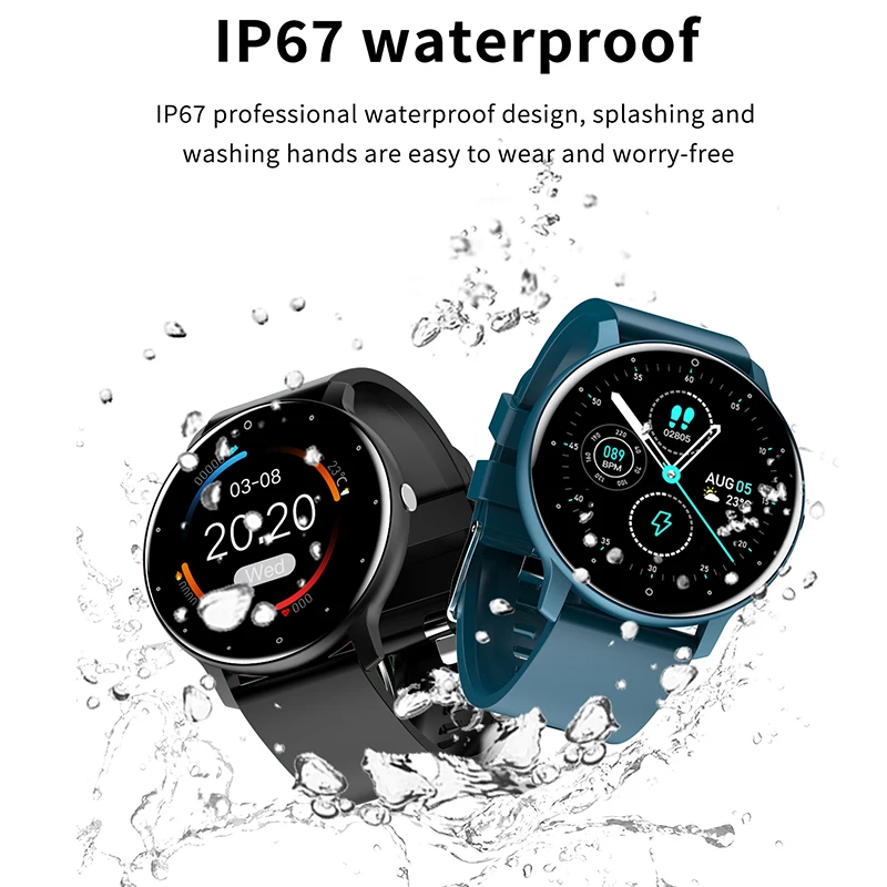 Смарт-часы унисекс с пульсометром и тонометром IP68 | Электроника