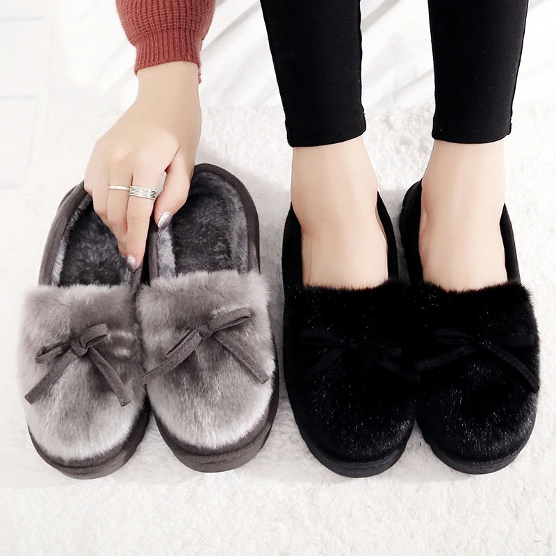 Женская обувь на толстой подошве На Домашняя из материала основе хлопка Зимняя