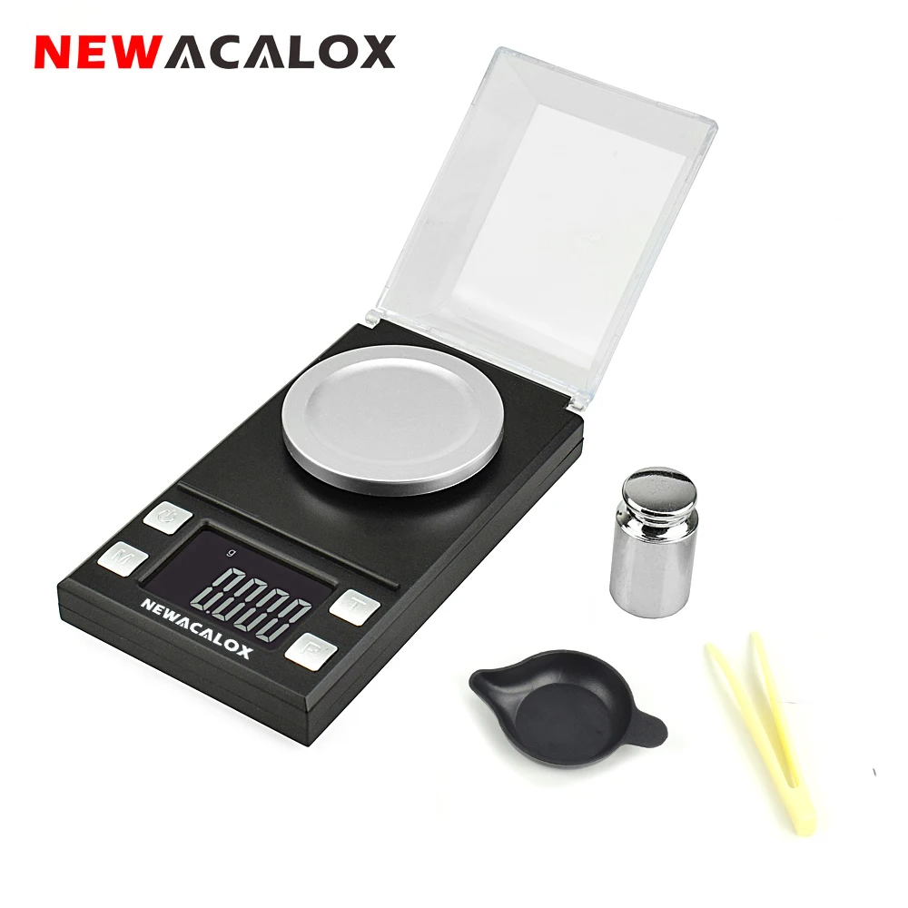 NEWACALOX 50 г/100 г * 0 001 LCD Цифровые весы для ювелирных изделий лабораторные