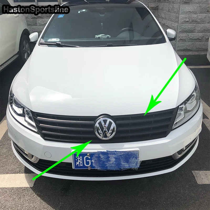Для Passat CC черная Рама Передняя вытяжка Центральная решетка гриль для Volkswagen 2013