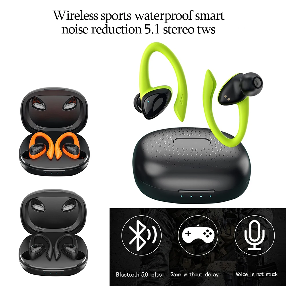 

D10 Bluetooth 5.0 Earbuds Waterproof 9D Stereo Wireless In Ear Headphones Noise Cancelling Stereo Sport Earphones With Mic