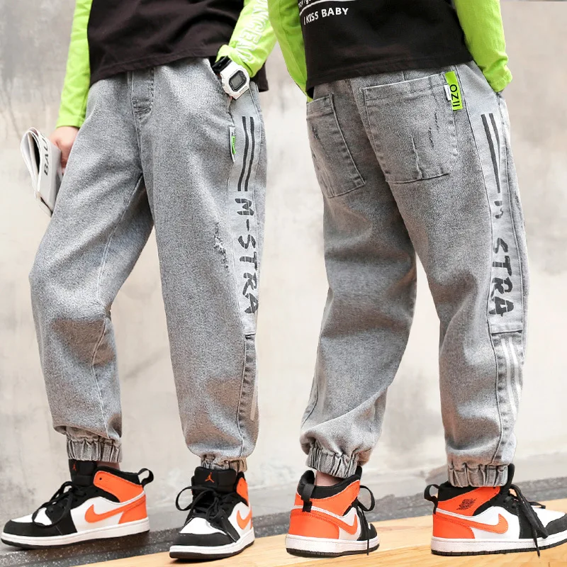 

Cotton Baby Spring Autumn Jeans Pants For Boys Children Kids Trousers Clothing Teenagers Gift Home Outdoor High Quality