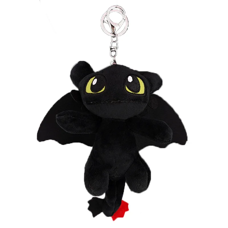 

Disney Little Flying Dragon Plush Doll Key Chain How To Train Your Dragon Master Toothless Boy Keychains Black And White Dragon