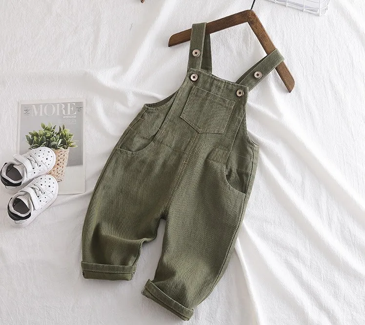 Детский хлопковый комбинезон для мальчиков и девочек ростом 80 100 см на осень