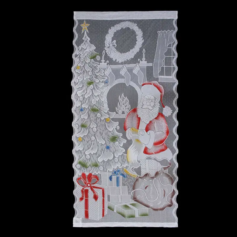2019 Fashion Xmas Window Door Lace Santa Claus Christmas Hangings Party Home Decor | Дом и сад