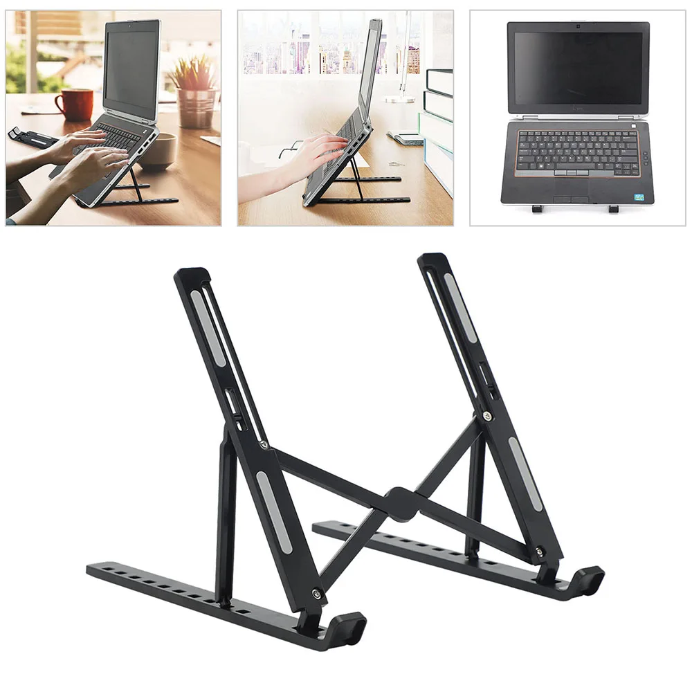

Portable Laptop Stand Foldable Notebook Support Laptop Base Computer Desk Holder Adjustable Bracket Home and Office Oragnizer