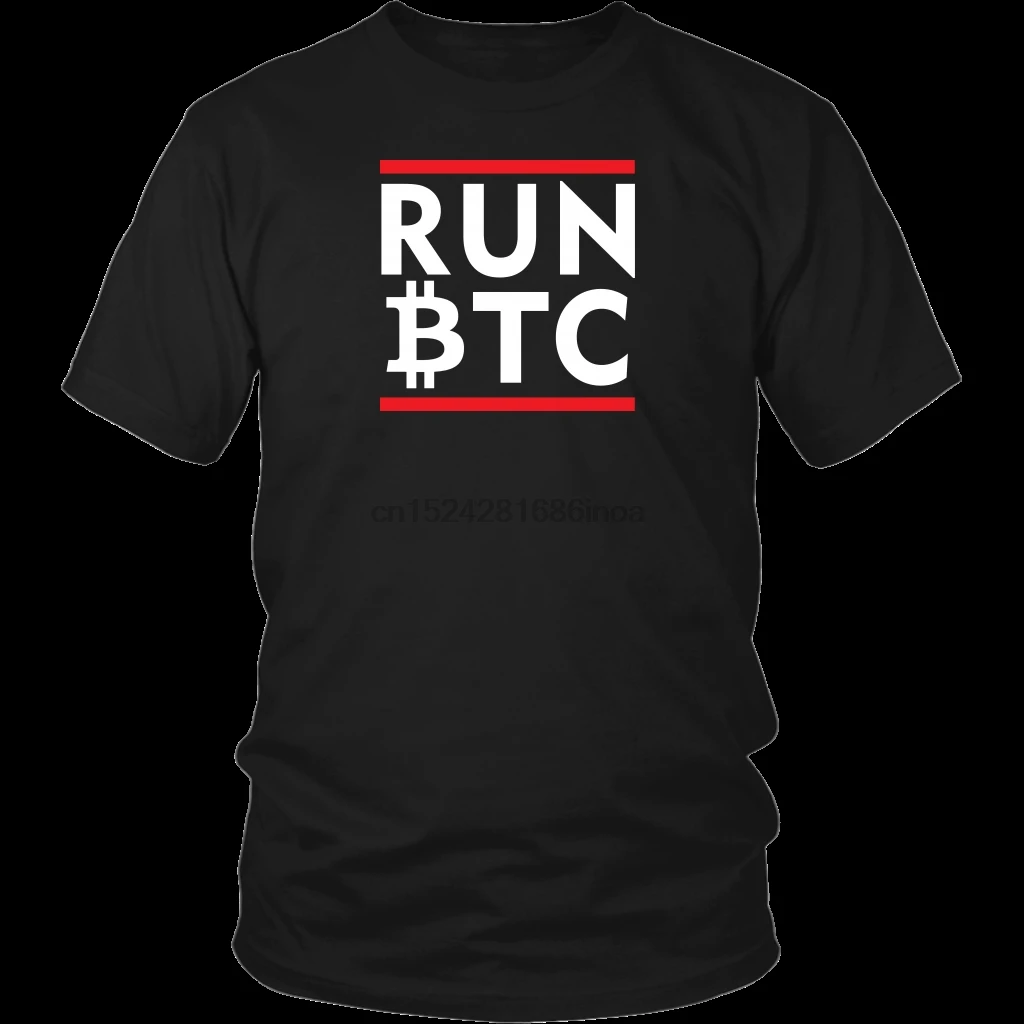 RUN BTC футболка с изображением биткойна-Премиум Биткоин крипто-валюта