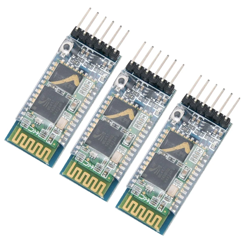 

3Pcs HC-05 6 Pin Bluetooth RF Transceiver Master Slave Integrated Bluetooth Module Serial Port Communication for Arduino