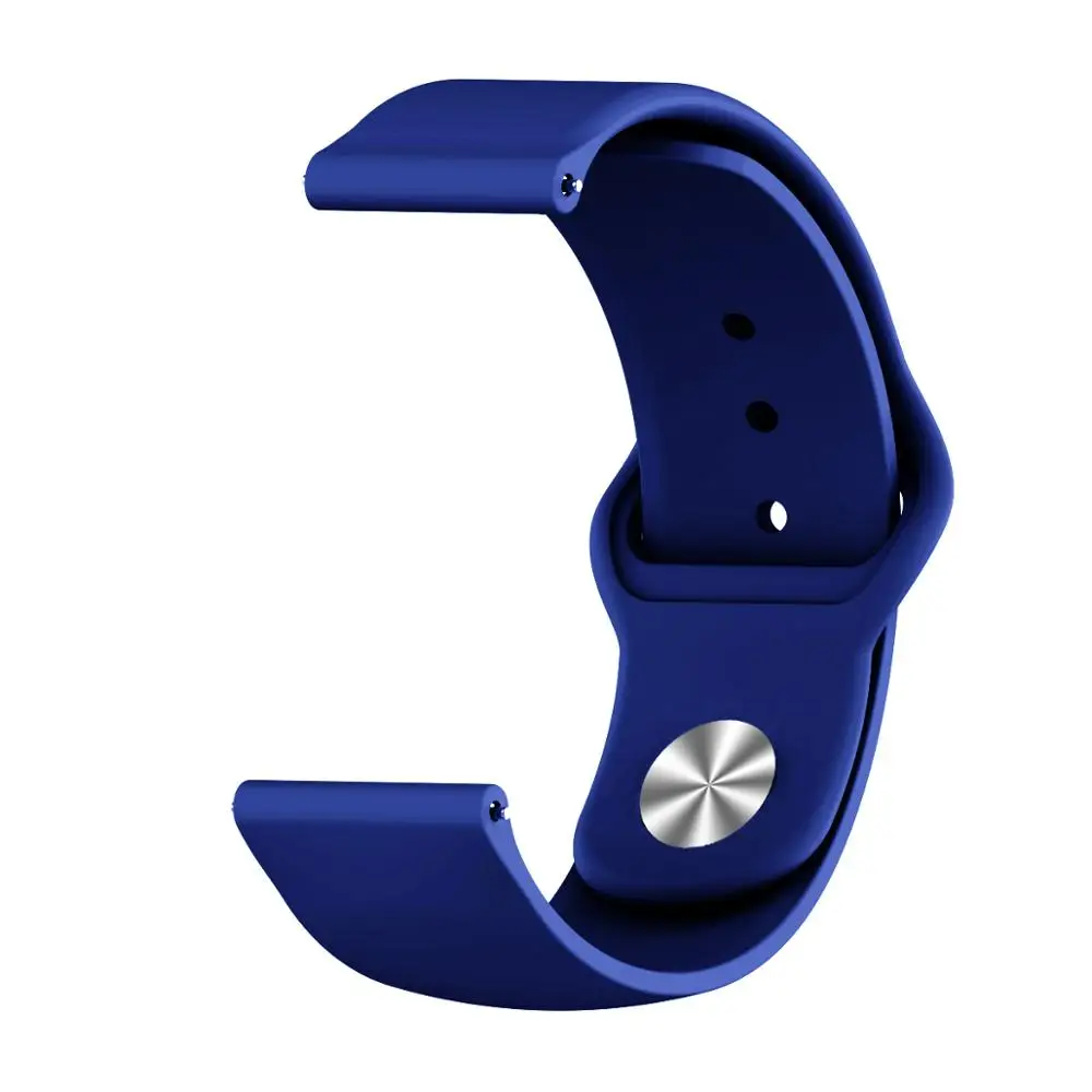 Drak Blue AKBNSTED 20/22 мм Красочные Силиконовый смарт-ремешок для наручных часов для Xiaomi Huami Amazfit GTS/GTR, 47(Европа), 42 мм, версия/Bip заменить аксессуары - Цвет: Drak Blue