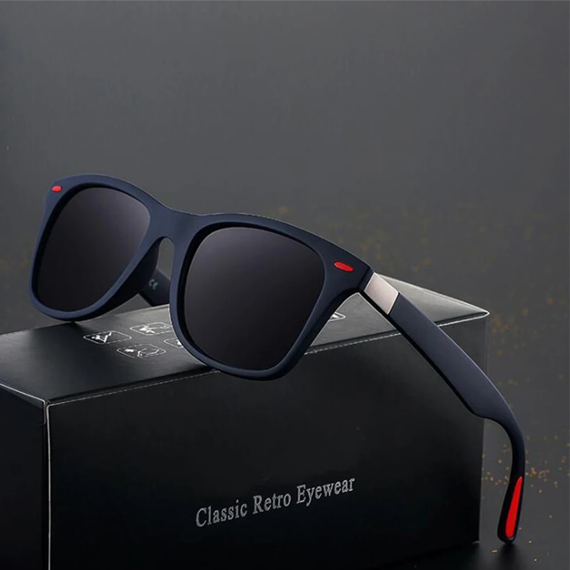 Мужские поляризационные солнцезащитные очки мужские модные квадратные UV400 в