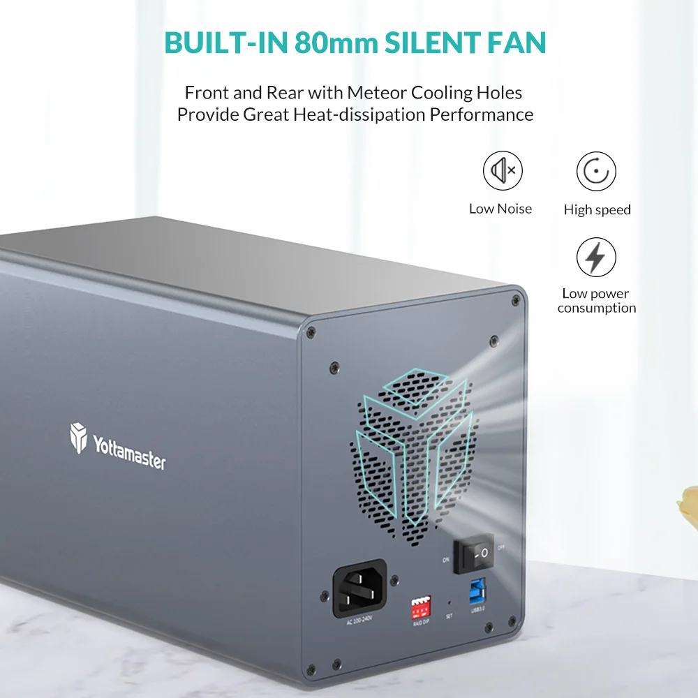Корпус внешнего жесткого диска Yottamaster FS4RU3 4 Bay 2 5 дюйма USB 3 64 ТБ | Компьютеры и офис