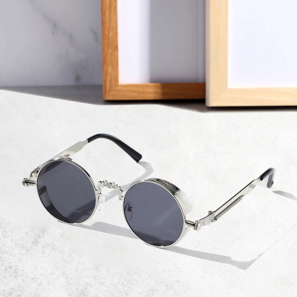 

Fashion New Round Meral Sunglasses Vintage Women's Men Popular Shade Sun Glasses Personality Outdoor UV400