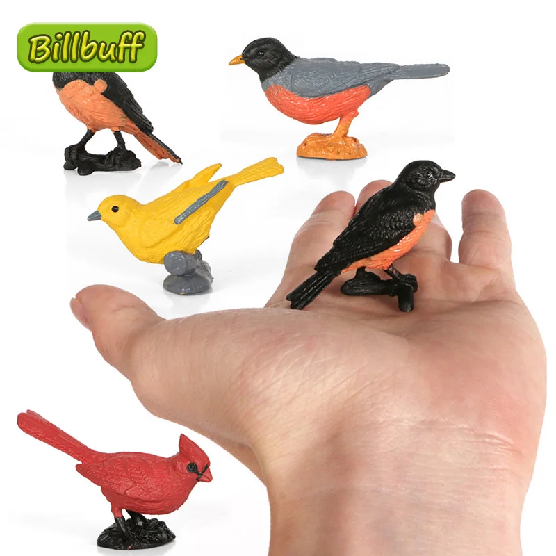 8 шт Моделирование Дикие животные птицы Пластиковые PVC Моделя с хорошим спросом