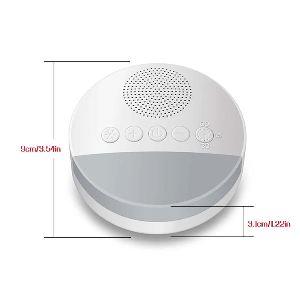 M&aacute;quina de ruido blanco para beb&eacute;s, dispositivo de apagado y apagado temporizado recargable por USB, reproductor de sonido para dormir para beb&eacute;s, luz nocturna, temporizador, reproductor de ruido # R-5