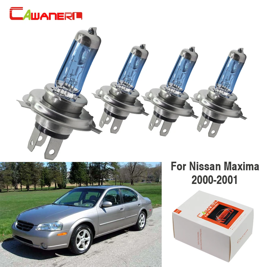 Автомобильная галогенная лампа Cawaner 4 X H4 100 Вт 12 В чистое белое покрытие 4300 л 2000