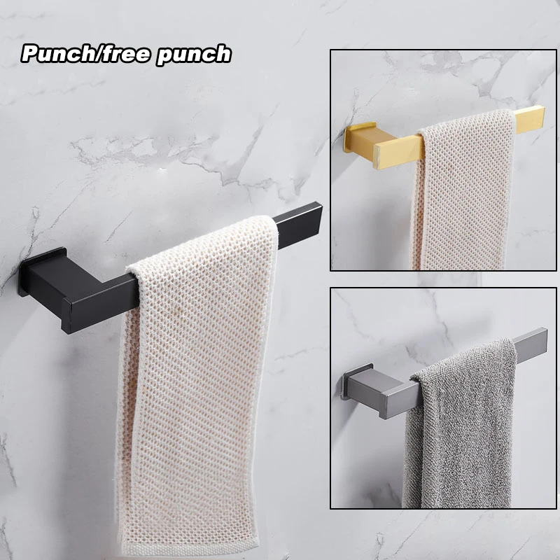 

1Pc Kitchen Paper Towel Rack Free Perforated Cupboard Roll Holder Shelf Kitchen Paper Towel Cling Film Rag Storage Rack