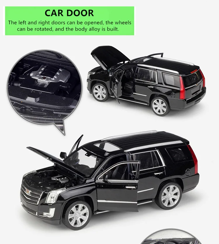 WELLY 1:24 Cadillac Escalade SUV модель автомобиля из сплава украшение Коллекция игрушек инструменты подарок