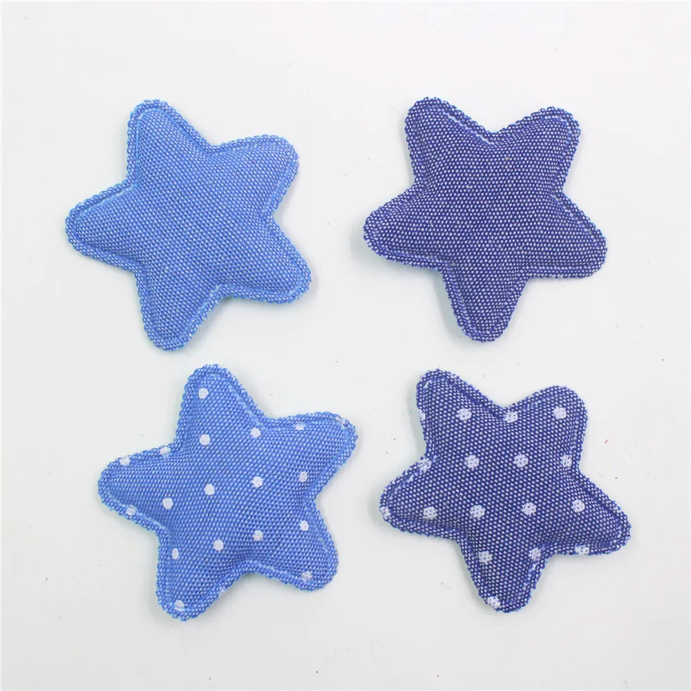 10 шт. 4 3 см милая ткань из джинсовой ткани со звездами наклейки сделай сам