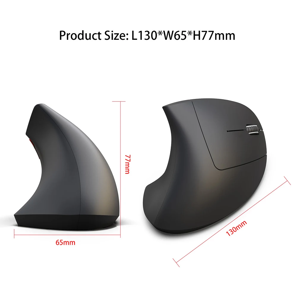 Bluetooth Вертикальная мышь Эргономика 800/1600/2400DPI Предотвращение ручная игра офисные