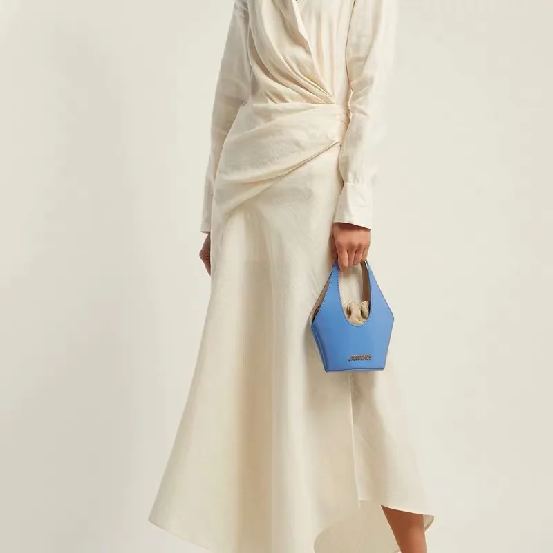 Новая роскошная дизайнерская небольшая сумка корзина женская Кожаная Мини на