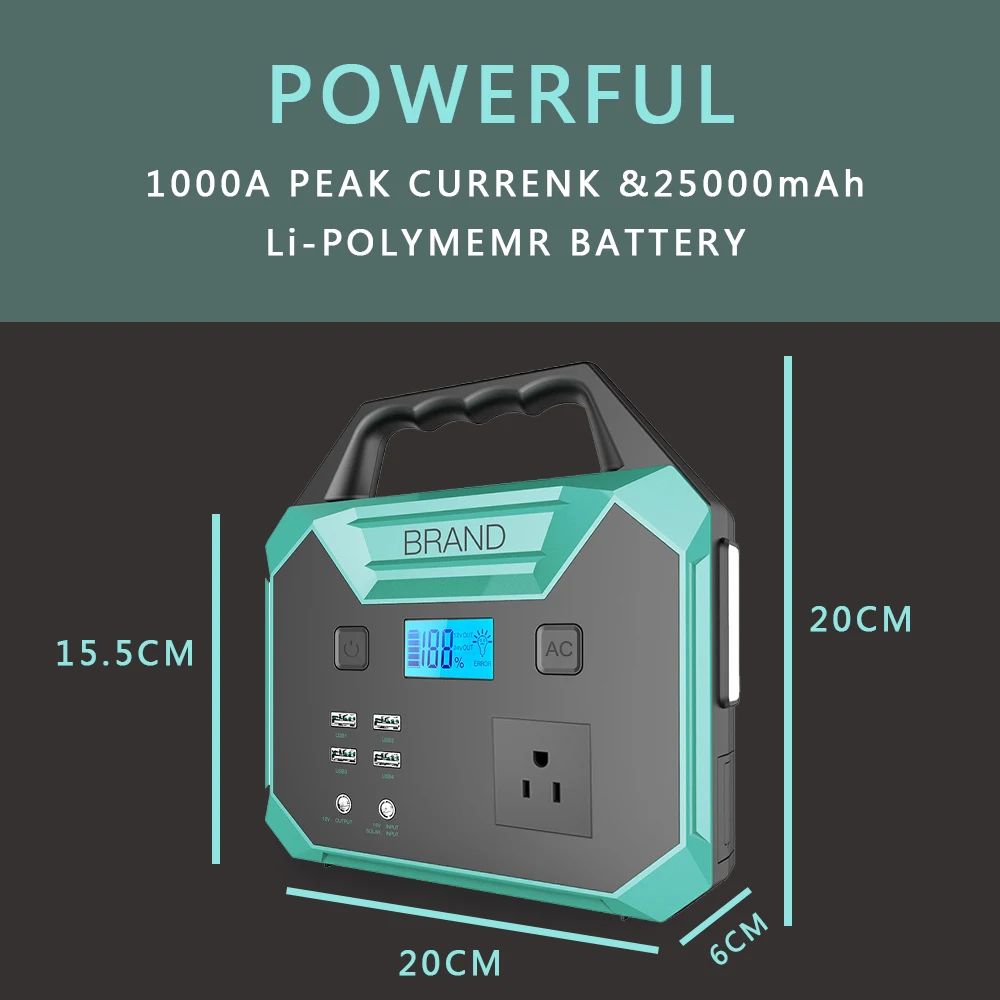 12V стартер скачка автомобиля с выходом переменного тока 25000mah питания