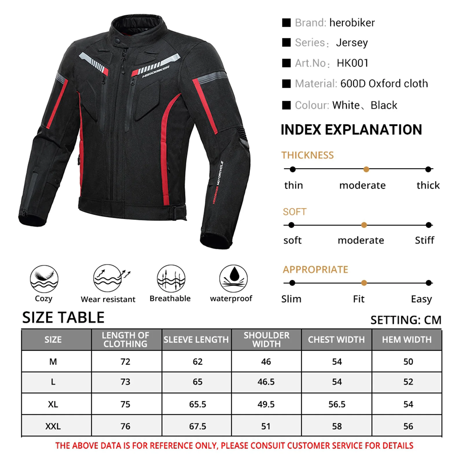 

HEROBIKER Motorcycle Jacket ARMORED Waterproof 600D Jacket Armor Men's Motocross Racing Protective Jacket Gear Moto Clothing