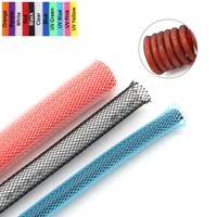251020m braided cable sleeve 3 4 6 8 10mm single pet expandable nylon usb data keyboard cable sheath protector wire wrap