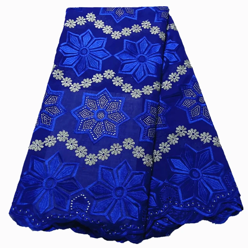 Новый дизайн Лидер продаж нигерийская кружевная ткань модная синяя африканская