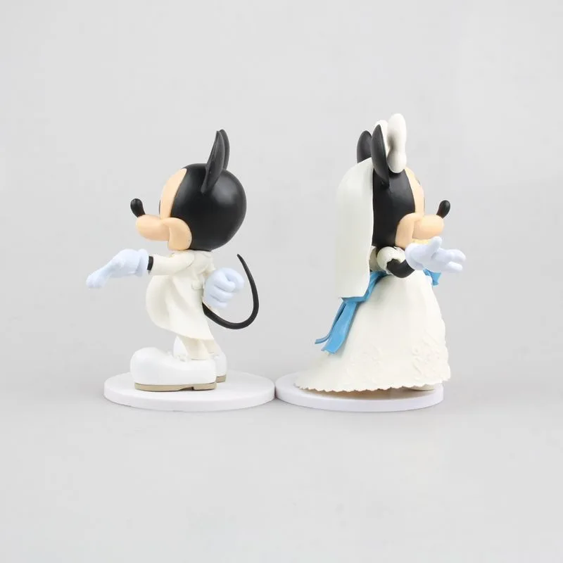 New 2pcs/set 12cm Princess Mickey Minnie Model Figure Dolls Cute Mouse Action Toy Wedding Party Decorative ornament | Игрушки и хобби
