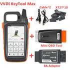 Xhorse VVDI KEY TOOL MAX Remote и чип-генератор с VVDI Mini OBD Tool VVDI 8A Non-Smart Key All Keys Lost Adapter