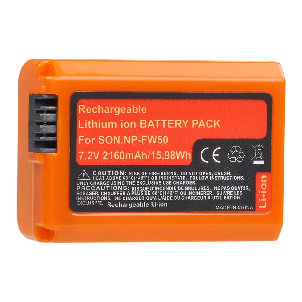 

NP-FW50 NPFW50 Battery for Sony Alpha a6500 a6000 6000L a6300 a6400 a7 RX10 VI, SLT A55, Alpha 3500, NEX-3 a7R a5000 a3000