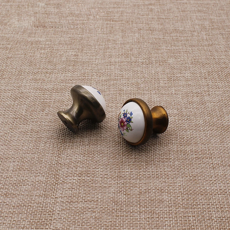 Дверные ручки страны Стиль Керамика ящика Тянет Ручки комод Кухня Кабинет и для
