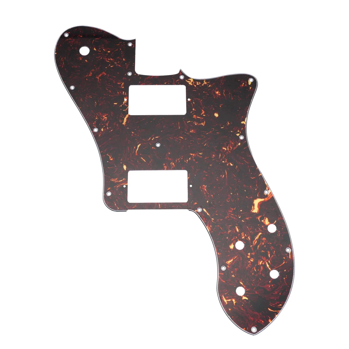 

Musiclily Pro 15 Holes Covered HH Guitar Pickguard for Mexico Fender 72 Tele Deluxe Style Electric Guitar, 4ply Tortoise Shell