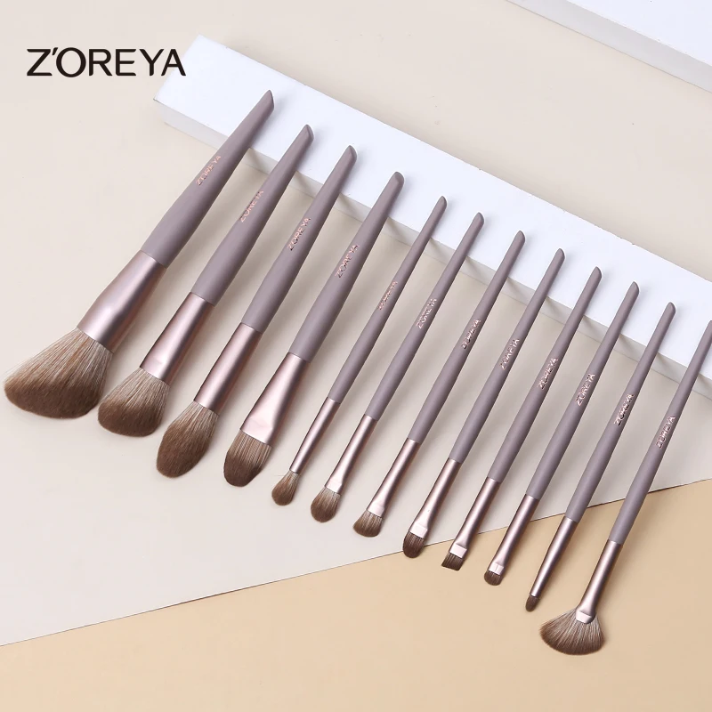 Набор черных кистей для макияжа набор растушевки тона бровей румян 12 шт. |