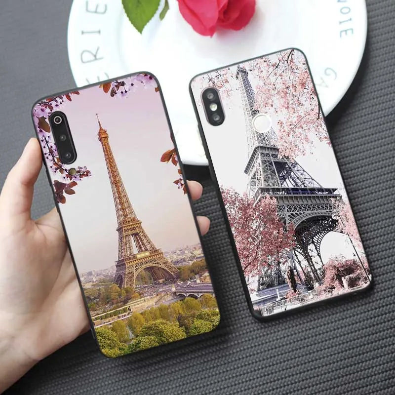 Для Samsung galaxy note 8 9 10 pro plus Прозрачный мягкий силиконовый чехол для телефона Париж