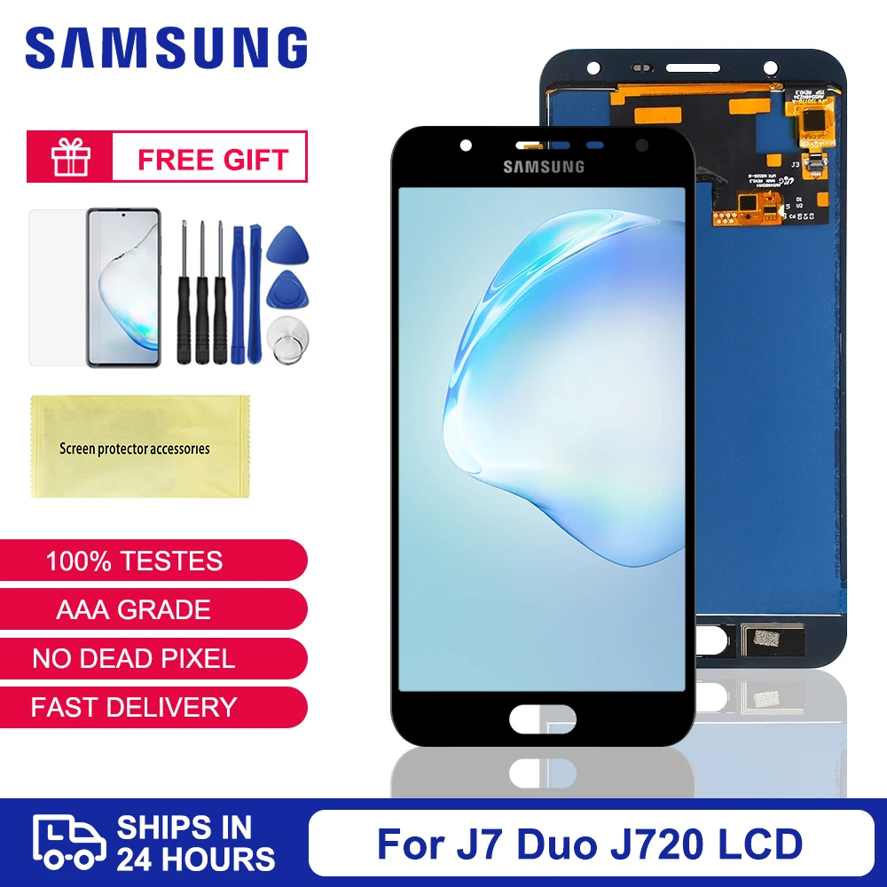 5 ''ЖК дисплей для Samsung Galaxy J7 Duo 2018 J720 J720F ЖК сенсорный экран дигитайзер сборка