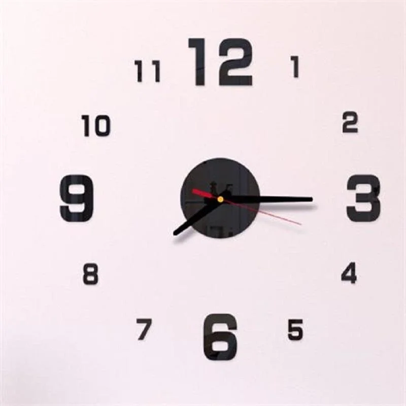 

3D Acrylic DIY Wall Clock Sticker Creative Home Living Room Office Modern Art Decorations